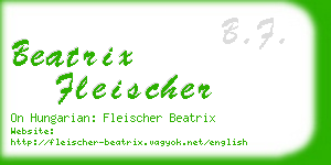 beatrix fleischer business card